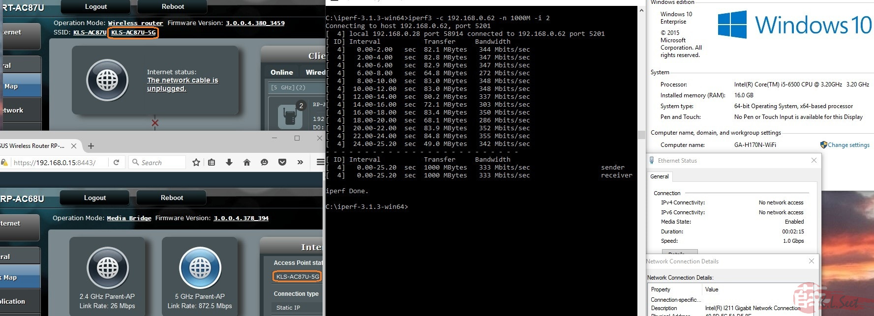 how off the router turn on my firewall to Test Media Wireless RP  ASUS Bridge  AC68U